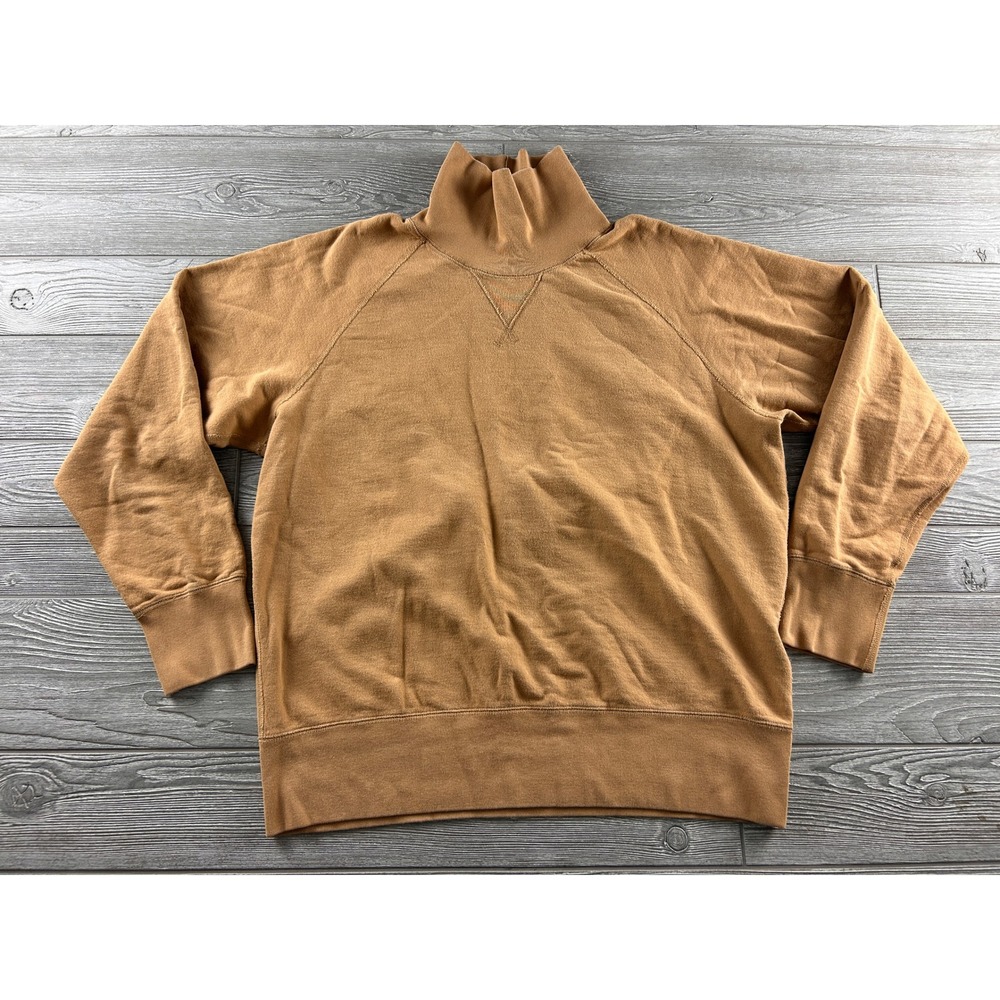 Todd Snyder Champion Funnel Neck Sweatshirt Mens XL Brown Cotton Made in Canada
